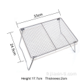 Grille de barbecue avec pied pliant Barbecue au charbon de bois